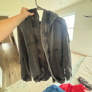 We The Free Charcoal Knit Jacket